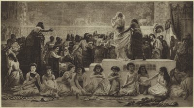 バビロニアの結婚市場（グラビア） 作： エドウィン・ロングスデン・ロング